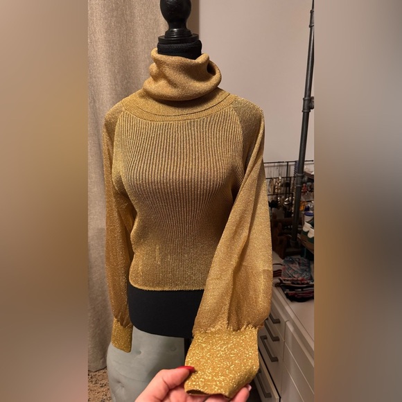 Mango-Gold Turtleneck Sweater - Picture 4 of 4